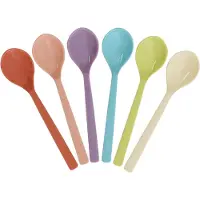 Rice 6 Kpl:n Melamiininen Teelusikkasarja Multicolor Multicolor One Size Punainen One Size Pojat, Tytöt