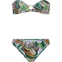 LASCANA Bikini ruskea / vihreä / laventeli / valkoinen