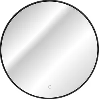 Comad Kylpyhuoneen peili, jossa LED-valo Luna 80, musta