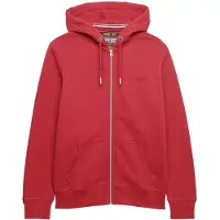 Superdry for man. M2014128A Red Essential Logo Zip Hoodie (M), Casual, Cotton