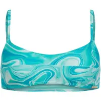 Superdry for woman. W3010392A Printed blue bralette bikini top (M), Beachwear, Recycled Polister, Sustainable