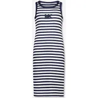 Michael Kors for girl. R30640 Long dress with navy stripes (8Y= 126cm), Blue, Casual, Cotton, Sleeveless / Straps, children's fashion