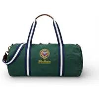 Ralph Lauren for man. 405P13608001 Wimbledon green canvas travel bag (OSFA), Casual, Cotton
