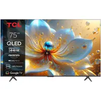 TCL 75T8C, 190,5 cm (75"), 3840 x 2160 pikseliä, QLED, Älytelevisio, Wi-Fi, Metallinen