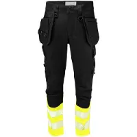 Projob 6560 Housut En Iso 20471 Luokka 1 - Black/Yellow - C54