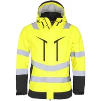 Projob 6455 Shell Jacket EN ISO 20471 Class 3 Yellow/Black 4XL
