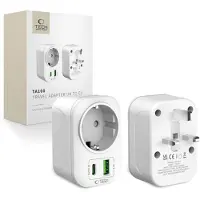 Tech-Protect TA100 UK Adapter - White