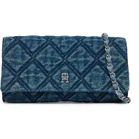 Tommy Hilfiger Kukkaro 'Quilted Chain Strap' sininen denim