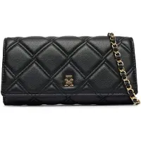 Tommy Hilfiger Pikkulaukku 'Quilted TH Monogram Chain Strap' musta