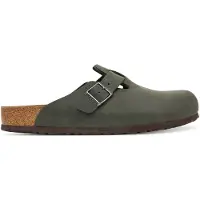 Birkenstock for man. 1032724 Boston Oiled Leather Clogs (Regular Fit) green (43), Flat, None, Casual