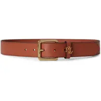 Ralph Lauren Logo-Keeper Leather Belt - Coral - S