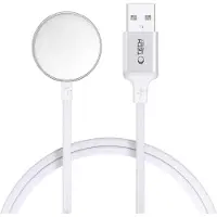TechProtection MC02 UltraBoost magneettilaturi Apple Watch -kellolle USB-A-kaapelilla - 1m - valkoinen