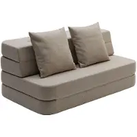 By KlipKlap Taittosohva - 3 Taitetta - 120 cm - Beige/Hiekka - - OneSize - Sohvat