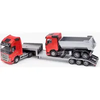 Emek Volvo Low Loader & T-Bil, Röd - Red - ONE SIZE