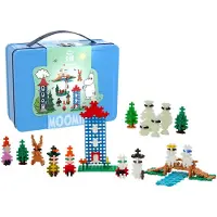 Plus plus - Matkalaukku - 500 kpl - MOOMIN Laakso - - OneSize - Palikat