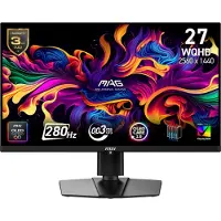 MSI MAG 271QP QD-OLED X28, 67,3 cm (26.5"), 2560 x 1440 pikseliä, Wide Quad HD, QD-OLED, 0,03 ms, Musta