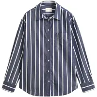 Gant Rel Classic Poplin Stripe Shirt - Navy - 36