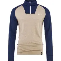 Bula Men's Retro Merino Wool Halfzip Sweater Navy Kerrasto yläosat S