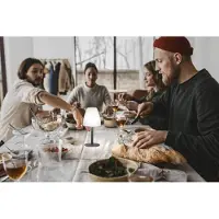 FHL Easy! LED-akkupöytälamppu Fiumara musta/valkoinen, 2 kpl Fiumara, himmennettävä, Musta, Olohuone/ruokailutila, Metalli, Moderni