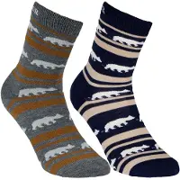 Gridarmor Striped Bear Merino Socks 2-pack One size