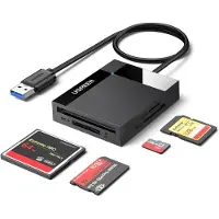 UGREEN 4-in-1 USB 3.0 -muistikortinlukija - SD/CF/microSD/MS - musta
