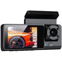 Wella 3 Channel Car Dvr Dash Cam for Cars Rear View Camera for Video Recorder Parking Wide Angle Night Vision Parking HD