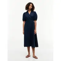 Tommy Hilfiger Ww0ww51011 Lyhythihainen Midi-mekko