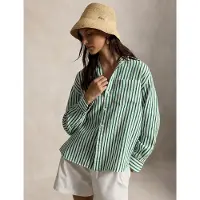 Ralph Lauren Yd Linen/Cotton-Wvn-Shirt - Green - L