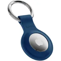 EPICO Silicone Full Back Case | AirTag (1.-2. gen) | Bundle - black, white, red, dark blue | Robust Metal Ring