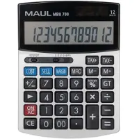 MAUL MBU 700, Työpöytä, Näyttölaskin, 12 lukua, Akku, Musta (7269890)