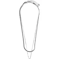 Pieces Pcbina 2-Pack Necklace Noos - Silver - ONE SIZE