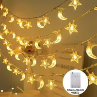 Hobby Hall Tähti & Kuu LED-valosarja, 6M / 19.68FT (šilta šviesa)