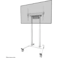 NeoMounts move lift motorised mobile stand incl. storage box, 10 cm. wheels floor - vesa 100x100 up to 800x600 1 screen white
