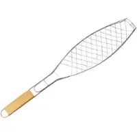 Wella Outdoor Roasting Fish Grilling Basket Grilled Fish Clip Vegetable Flexible Nonstick Barbecue Tool Portable Mesh BBQ