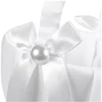 Semoic 6 Pack Wedding Satin Flower Basket,Romantic Bowknot Party Rose Flower Girl Basket