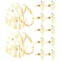 Jojomino Wedding Decor Leaf Napkin Ring Tropical Napkin Holder Turtle Leaf Napkin Buckle Table Towel Buckles Ornament