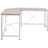 Hobby Hall L-muotoinen kulmapöytä 150x150x76 cm, MDF, luonnonvärinen