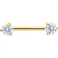 Wildcat Candy Barbell - nännikoru - 14,0 mm, Kultainen metalli