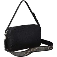 Calvin Klein Webbing 2X Strap Lg Camera Bag - Black - ONE SIZE