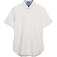 Superdry for man. M4011101A Preppy Oxford shirt white (XXL), Casual, Cotton, Classic, Short sleeve
