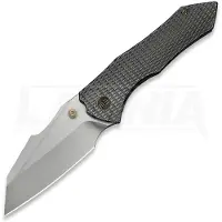 We Knife High-Fin XL kääntöveitsi, Diamond Pattern Polished Ti, Satin