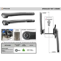 Praxis E-crank Gen Alloy Isis/spline Polkupyörän Kammet