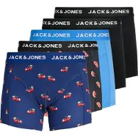 Jack & Jones Bokserishortsit 'JACTHOR' marine / taivaansininen / musta / valkoinen