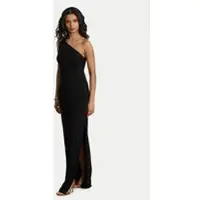 Ralph Lauren Stretch Jersey One-Shoulder Gown - Black - 46