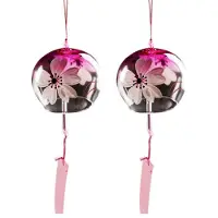 Torribaly 2X Japanese Handmade Glass Painting and Wind Chimes Door Decoration Gift for Girls Style 5