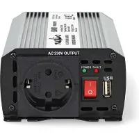 Nedis PIM60012FGY invertteri, 12 V, 600 W, muokattu siniaalto