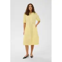 Culture Cuantoinett Ss Placket Dress - Yellow - S