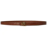 Ralph Lauren for woman. 412P15764002 Light brown leather belt with LRL buckle (M), Casual