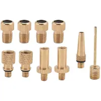 Zandona 10 Pcs Inflator Pump Nozzle Kit Presta Schrader Valve Tube Bicycle Valve Adaptors for Road & MTB & Fixie Bike Tire Pump