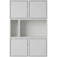 Muuto Stacked Configuration 4 Senkki - Sivupöydät & Apupöydät Pu-lakattu Rakennekuitulevy Harmaa - STSBDC402